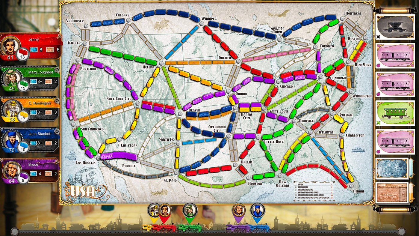 #6. Ticket to Ride: Classic Edition (Windows) Podle: Twin Sails Interactive