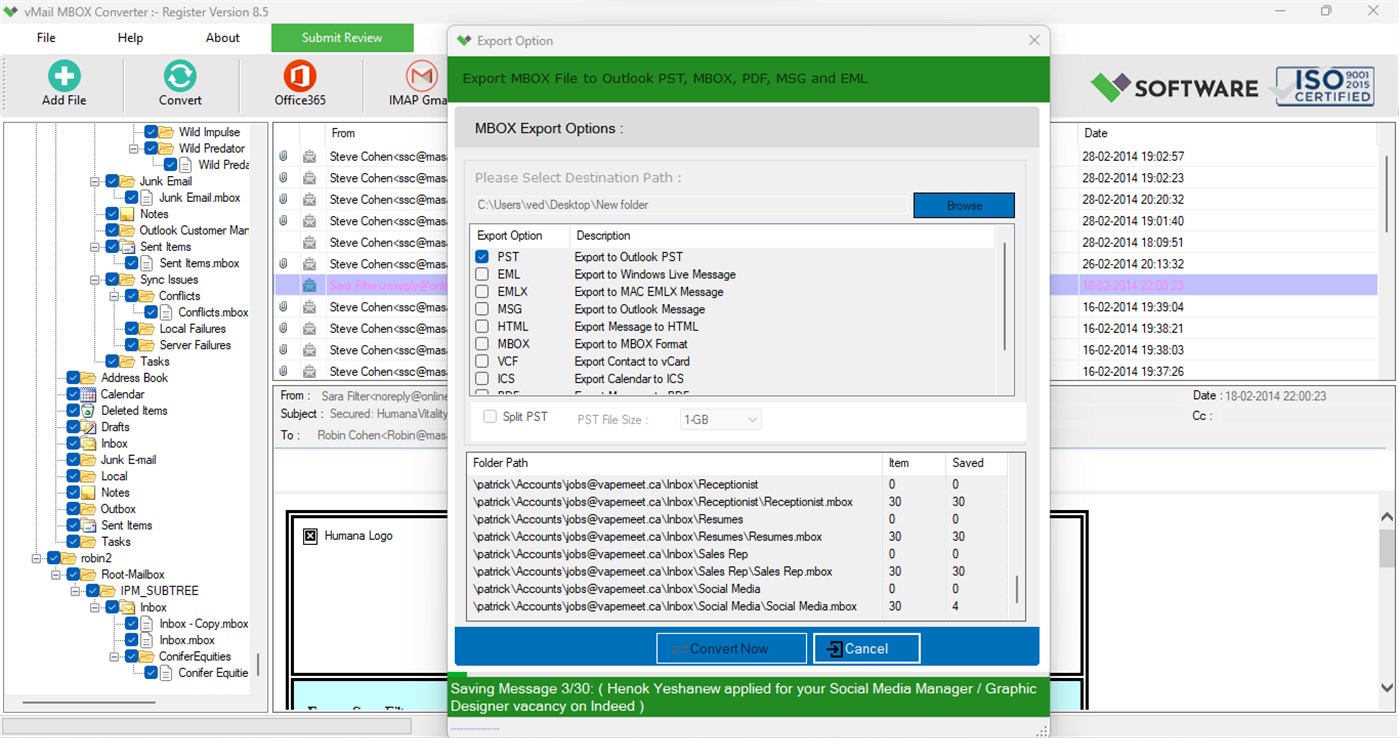 #6. MBOX to PST Converter - Convert MBOX File (Windows) От: VSOFTWARE