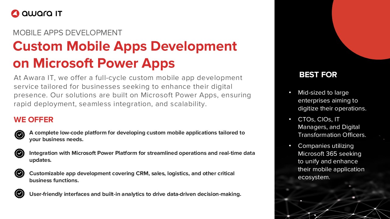 Snapshot 1 of Mobile Apps Development