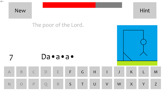 Bible Hangman: Windows 10 Edition screenshot 5