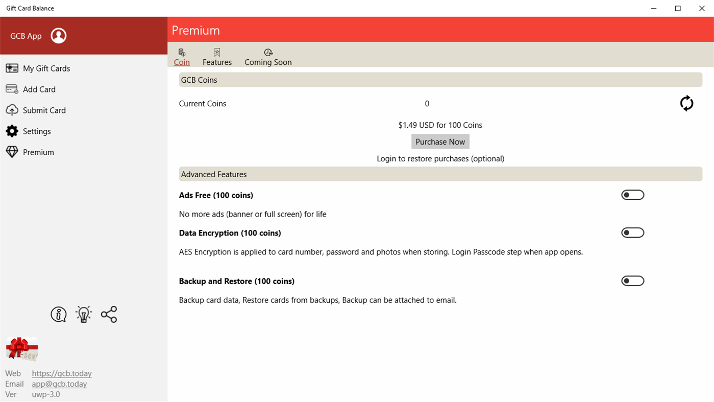 #8. Gift Card Balance (Windows) De: Aifen App
