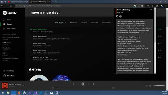 Lyrics Sense for Microsoft Edge screenshot 2