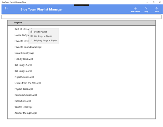 Blue Town Playlist Manager/Player screenshot 6
