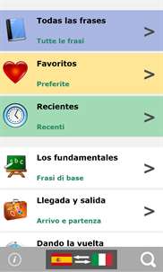 Spanish to Italian phrasebook screenshot 1