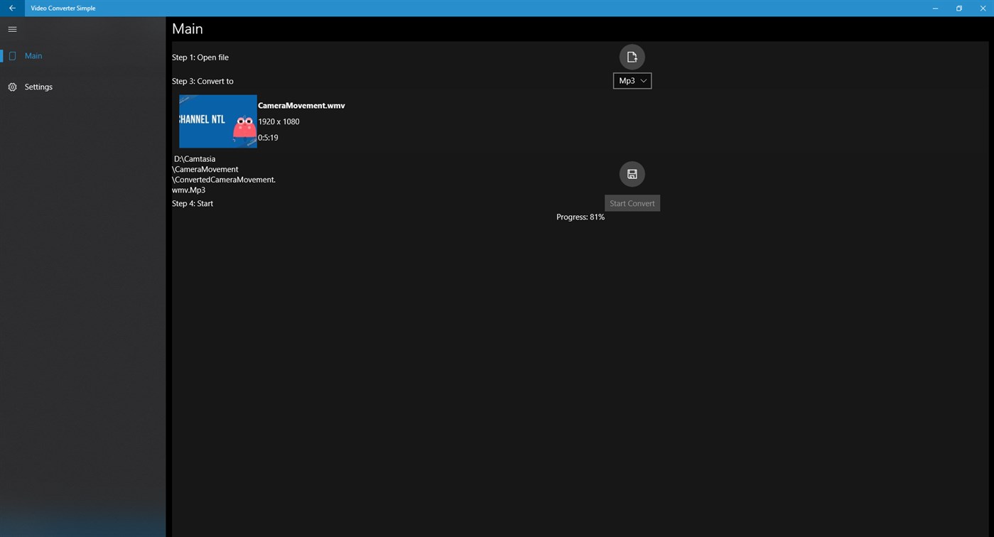 #4. Video Converter Simple (Windows) 由: NTL Dev