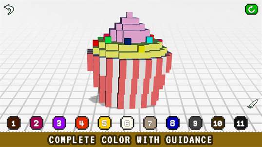 Food 3D Color by Number - Voxel Coloring Book screenshot 2