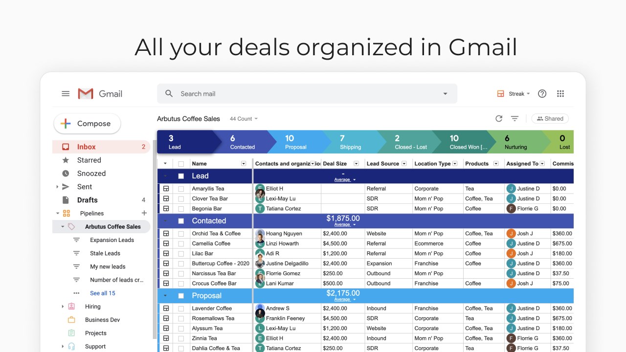 Streak CRM for Gmail