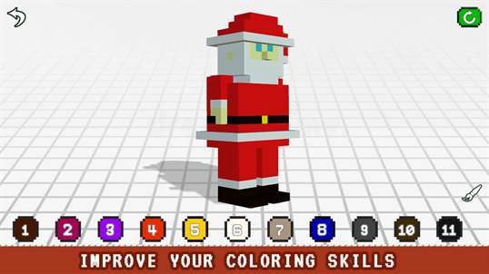 Christmas 3D Color by Number - Voxel Coloring Book screenshot 1
