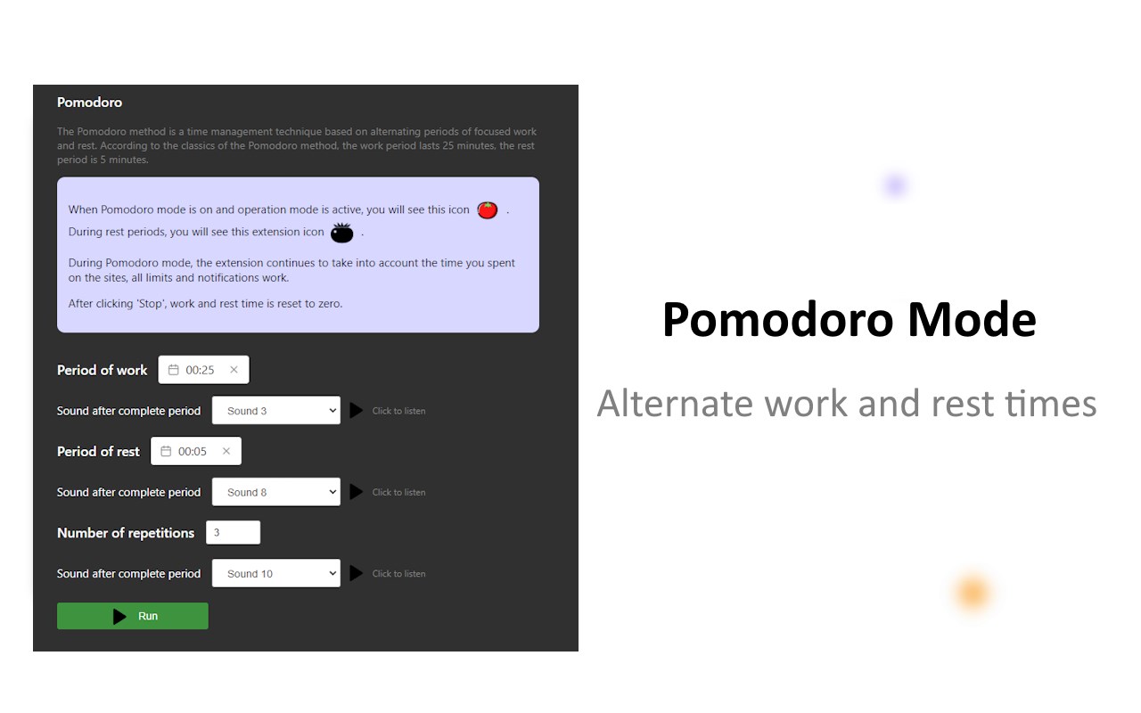 Web Activity Time Tracker - Block Sites, Web Analytics & Pomodoro