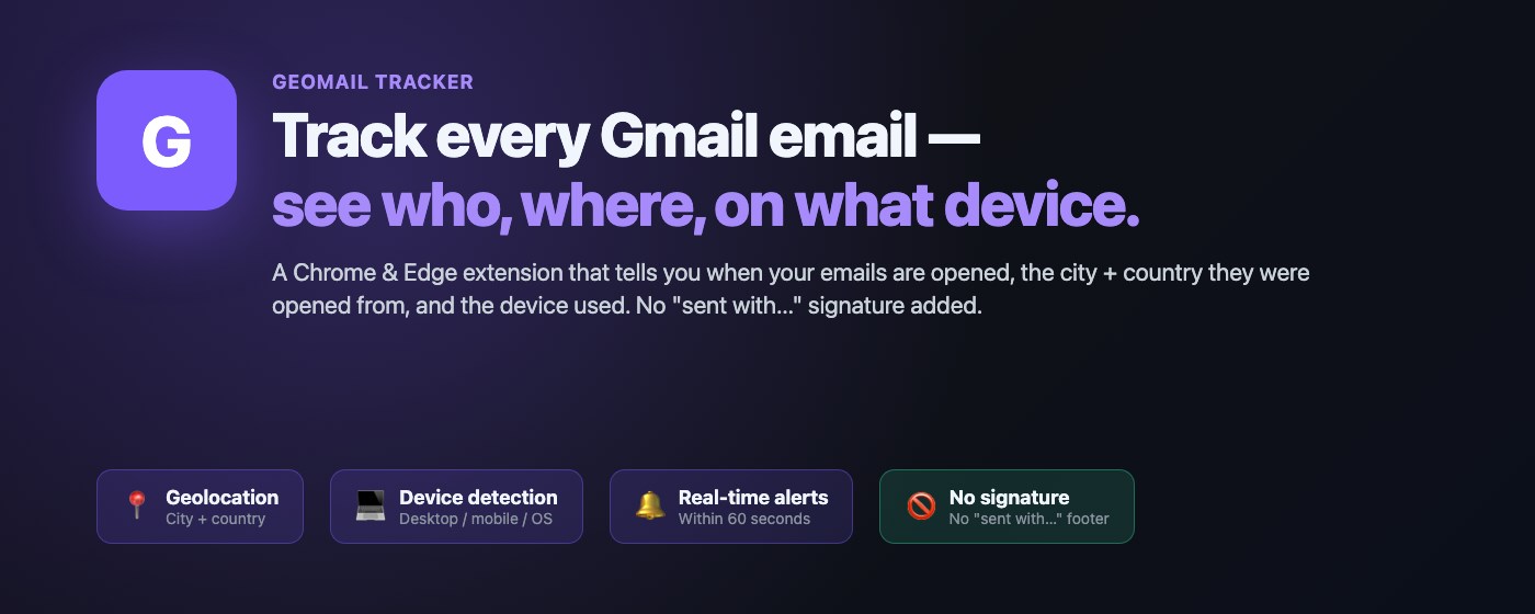 GeoMail Tracker — Email Open Alerts