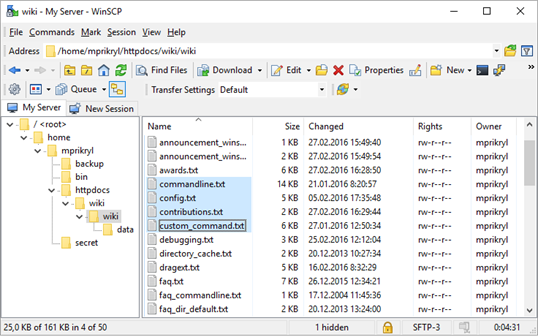 WinSCP - SFTP, FTP, WebDAV, SCP and S3 client screenshot 2