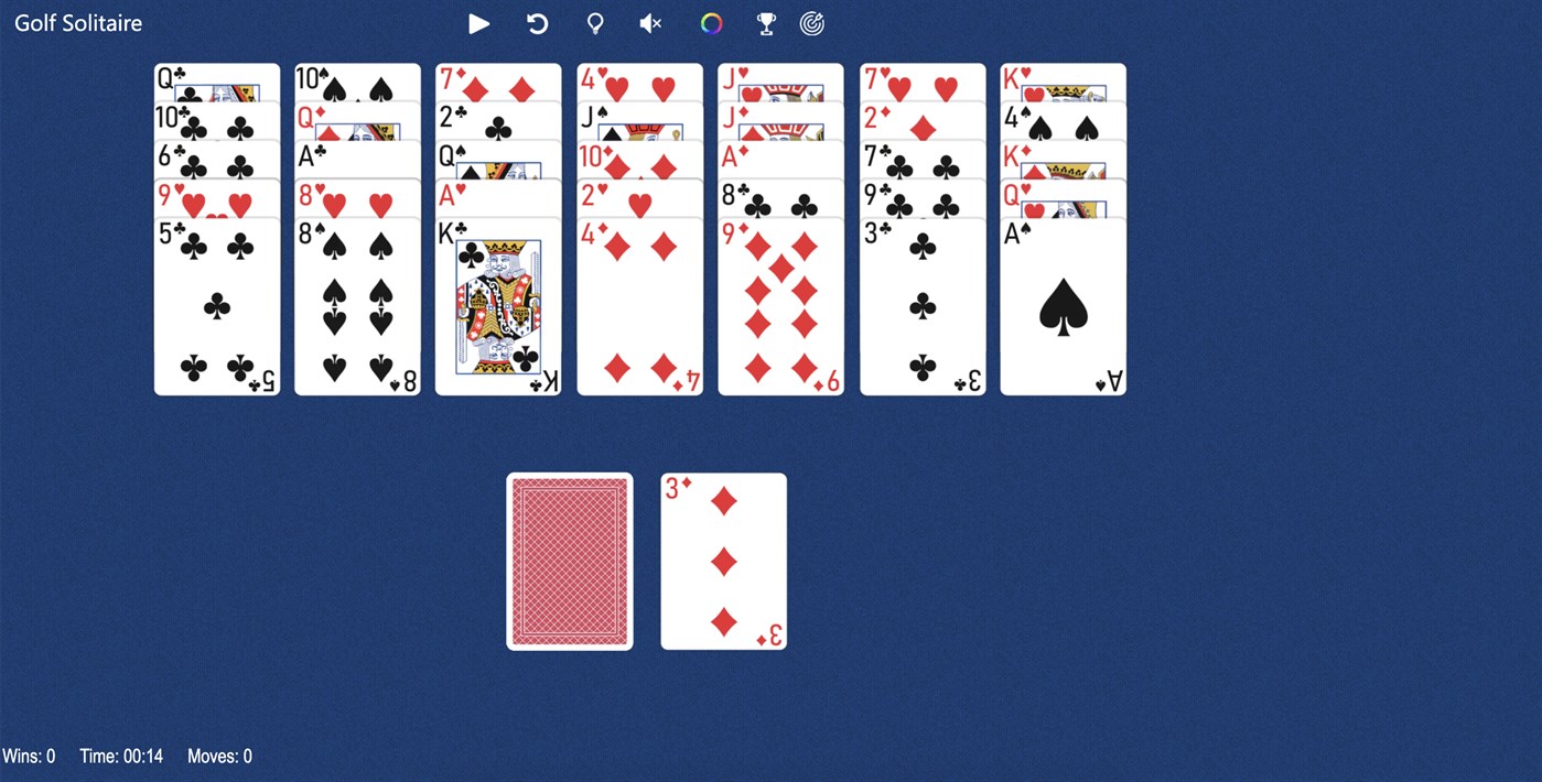 #2. Golf Solitaire Solitairee (Windows) 由: Solitairen