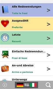 German to Italian phrasebook screenshot 1