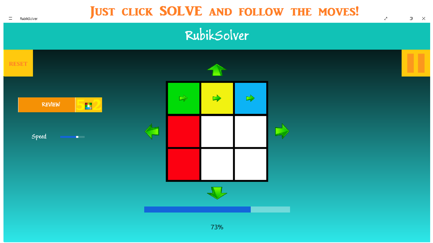 #2. RubikSolver (Windows) 来自: Cristian Cojocaru
