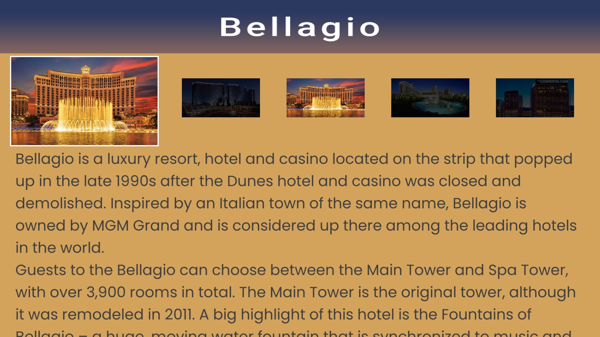 Interface de Casino Intense