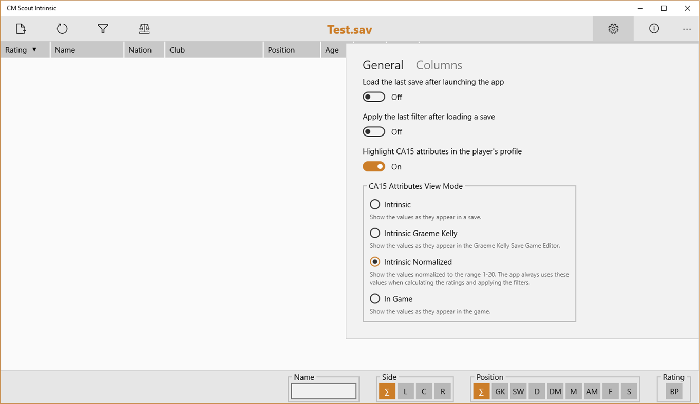 #5. CM Scout Intrinsic (Windows) Podle: Vladimir Filatov