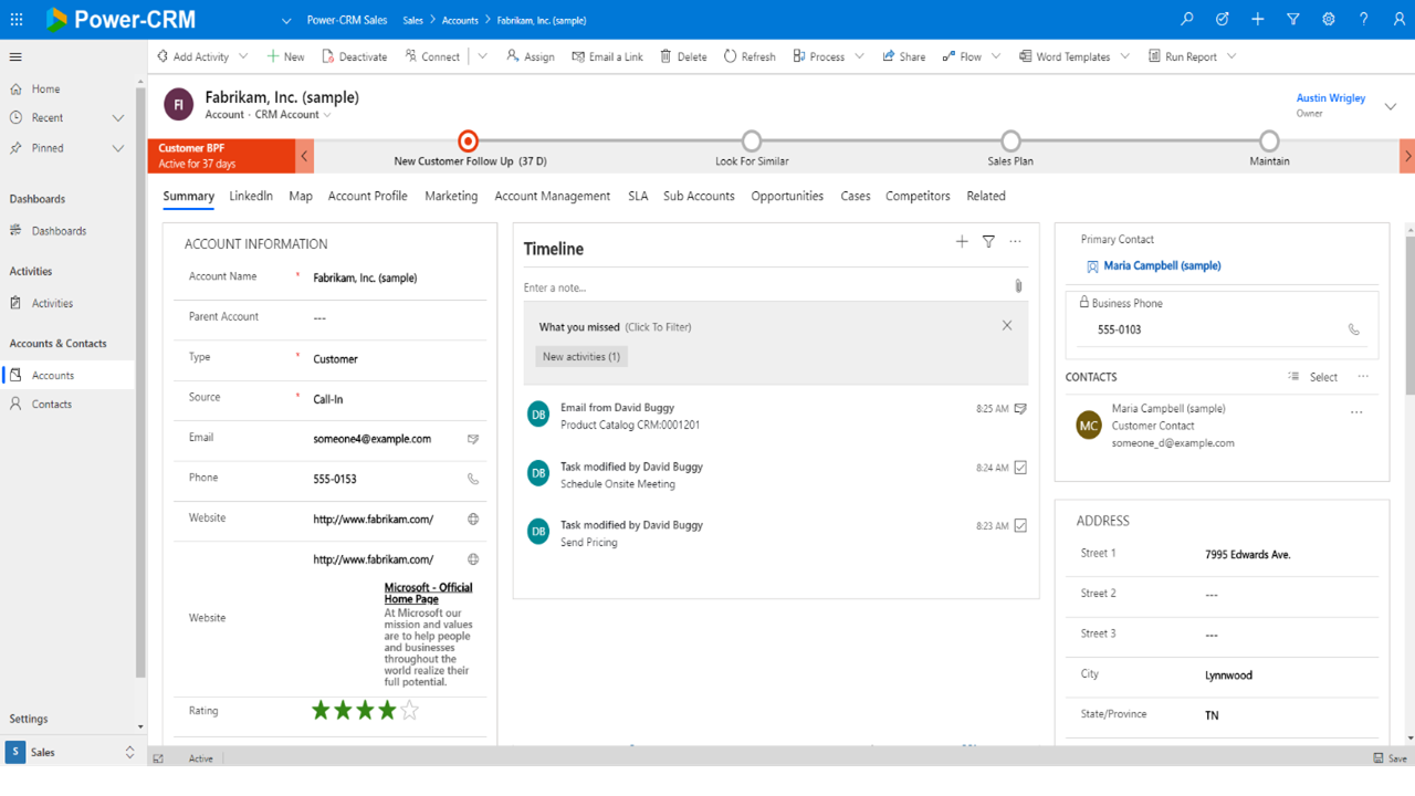 Snapshot 4 of Power-CRM Contact Management