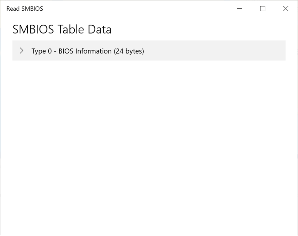 Read SMBIOS (Windows) 由: @tanitanin