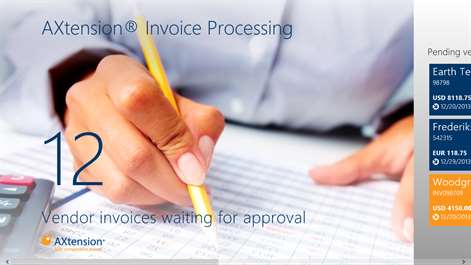 AXtension® Invoice Approval Screenshots 1