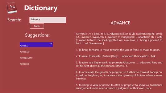 Definition Dictionary screenshot 2