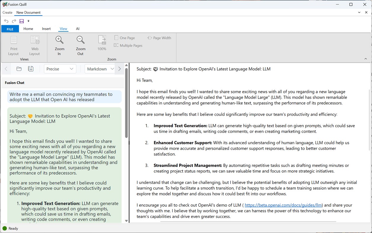 #1. Fusion Quill (Windows) Podle: Mobi Weave, Inc.