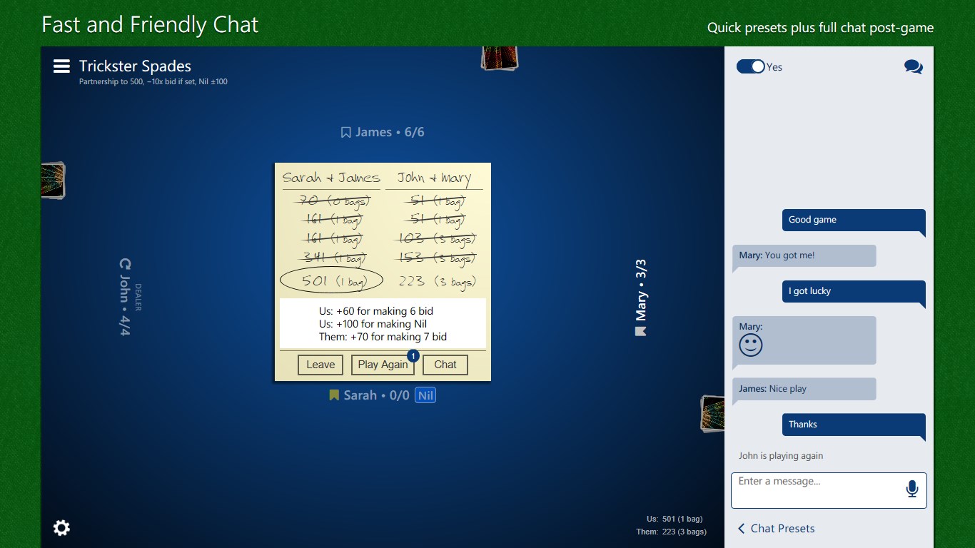 Trickster Spades for Windows 10