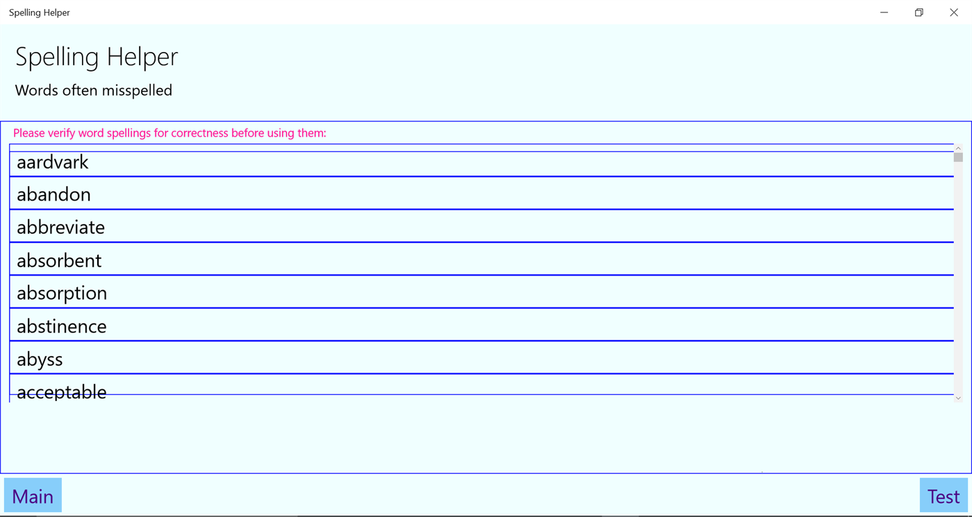 #4. Spelling Helper (Windows) Podle: S Hatwal