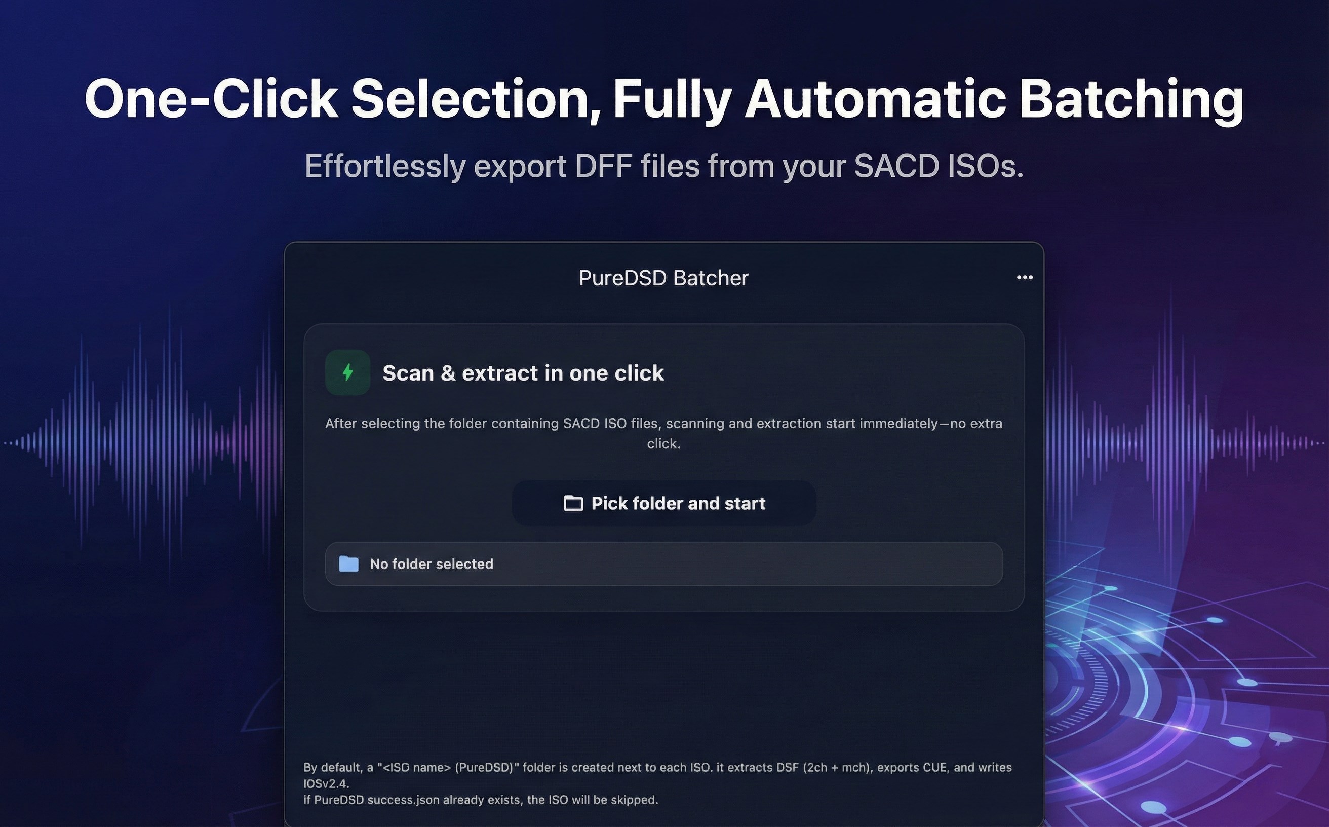 Pure DSD Batcher screenshot