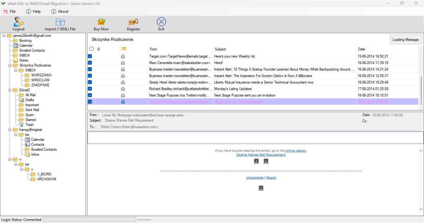 #8. EML to IMAP Migration (Windows) 由: VSOFTWARE