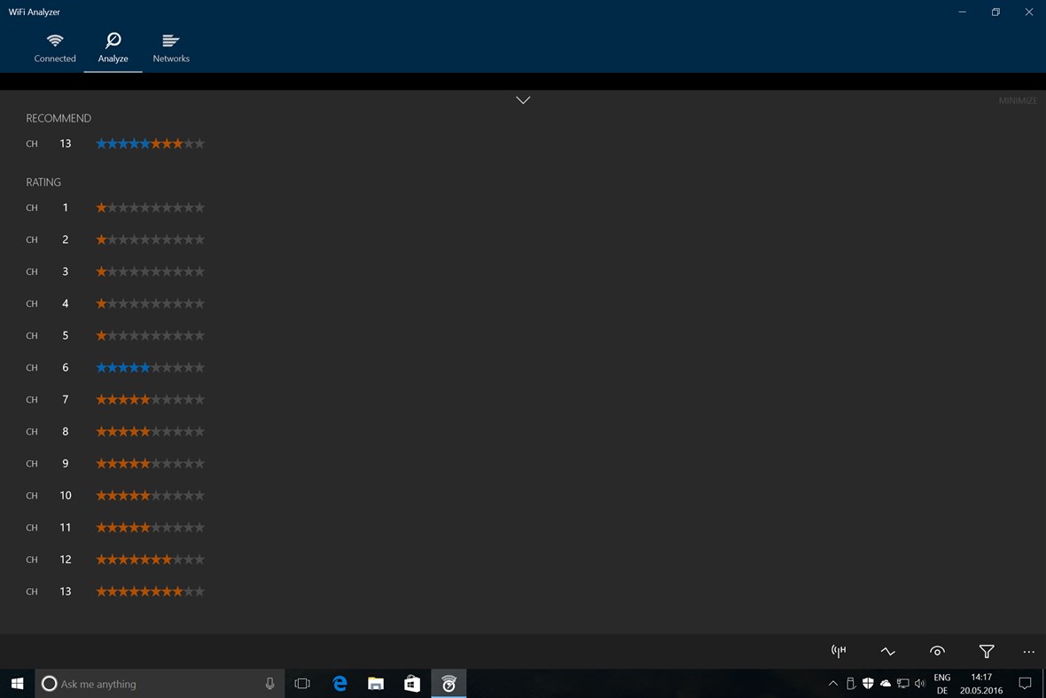 #7. WiFi Analyzer (Windows) Oleh: Matt Hafner