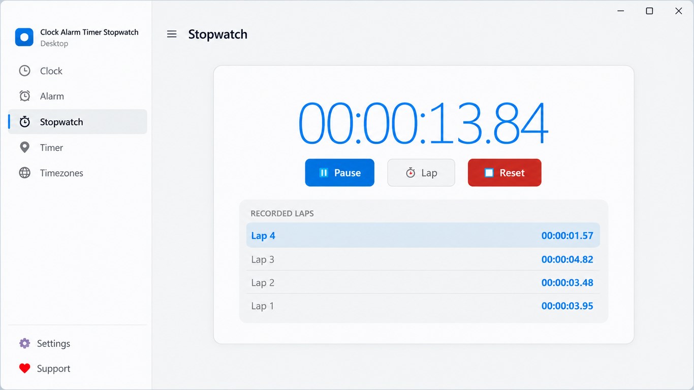 Clock Alarm Timer Stopwatch screenshot