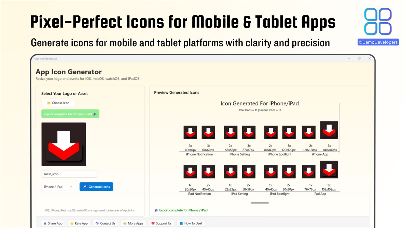 #2. Icon Generator For Your App (Windows) Podle: Demo Developers