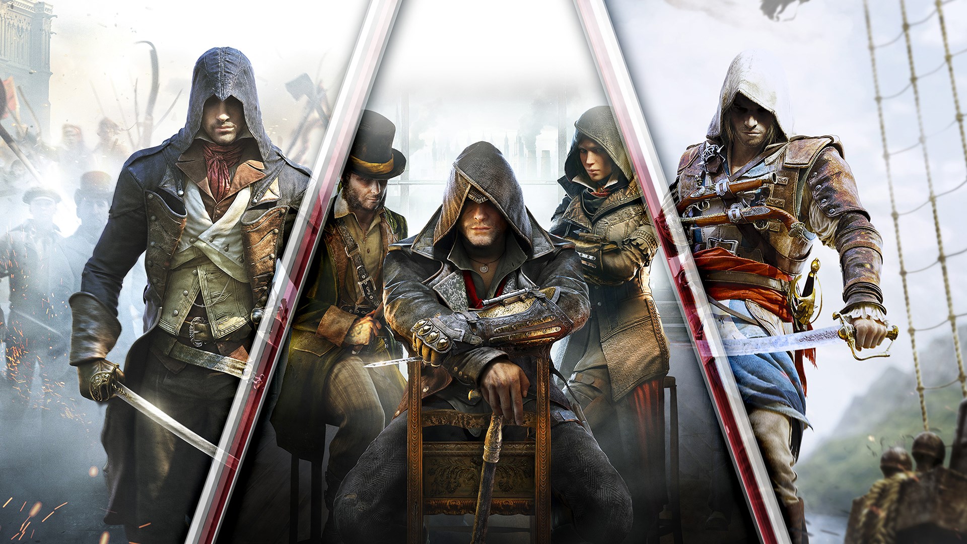 شراء Assassin S Creed Triple Pack Black Flag Unity Syndicate Microsoft Store Ar Sa
