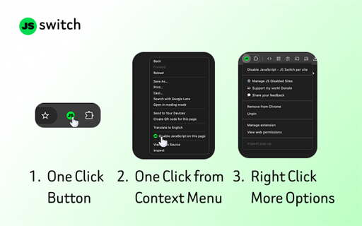Disable JavaScript Per Site - JS Switch (Chrome)
