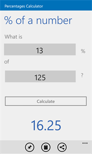 Percentages Calculator screenshot 1