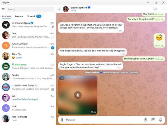 Unigram - A Telegram universal experience screenshot