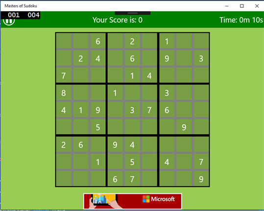 Masters of Sudoku screenshot 1