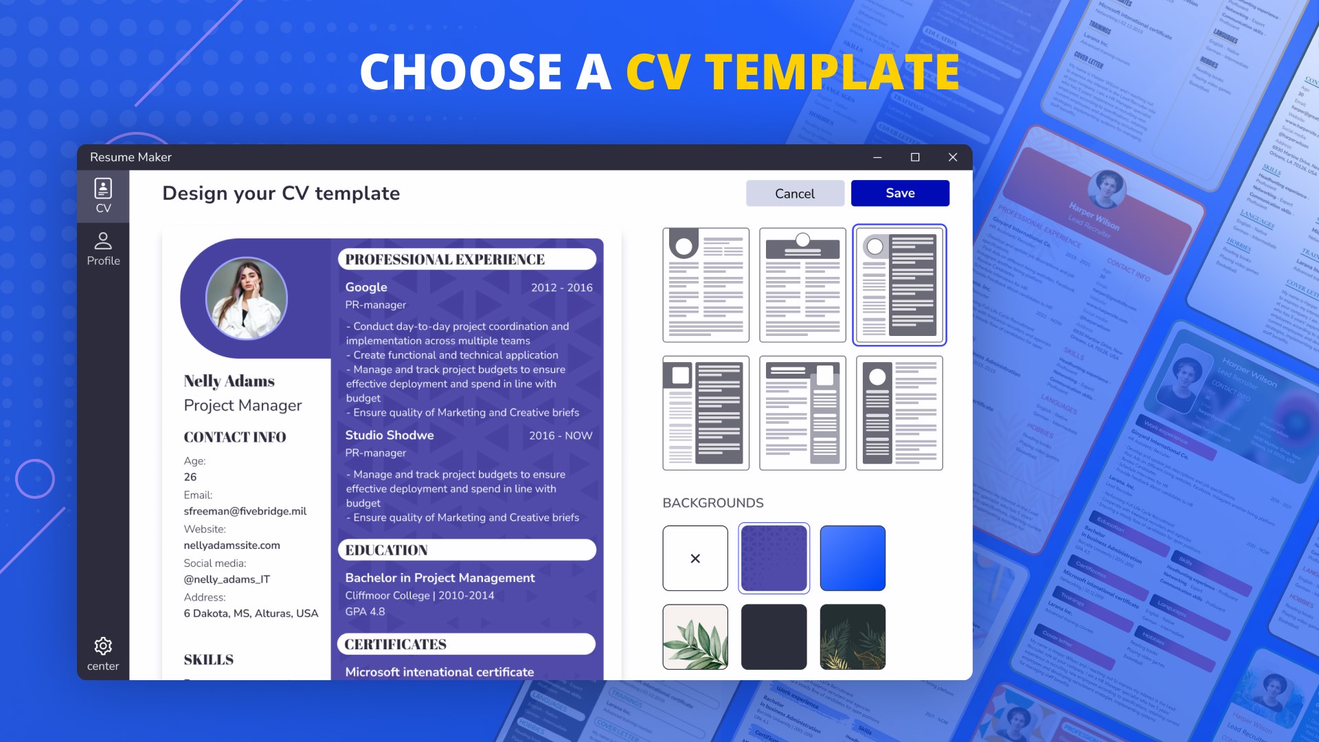CV Templates — Resume Building for Job Search screenshot