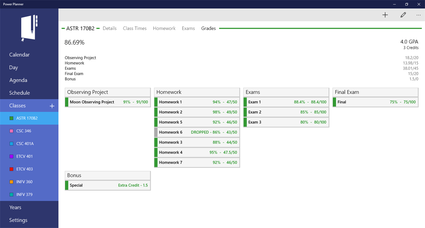 #4. Power Planner (Windows) By: BareBones Dev