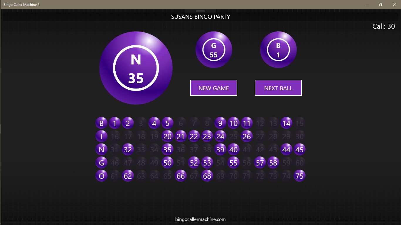 Bingo number generator & caller - Free download and install on Windows