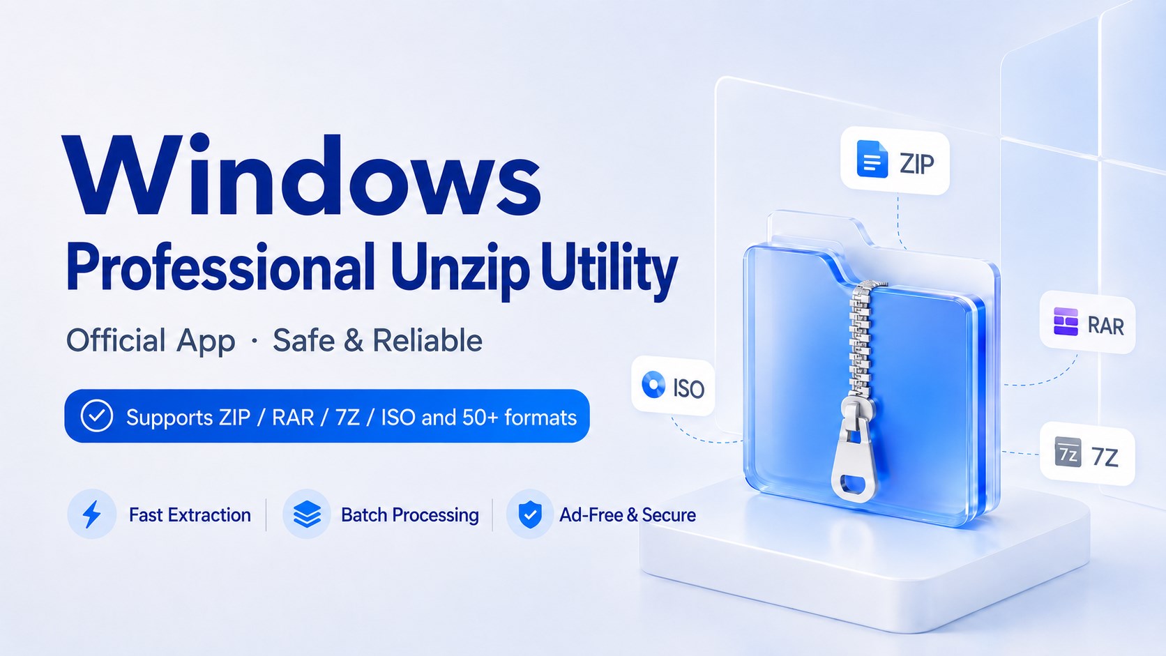ZIP解凍 - RAR解凍 - Windows に無料でダウンロードしてインストール