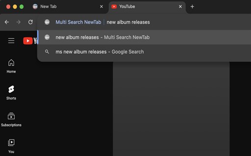 Multi Search NewTab: Fast Multi-Engine Browser Search
