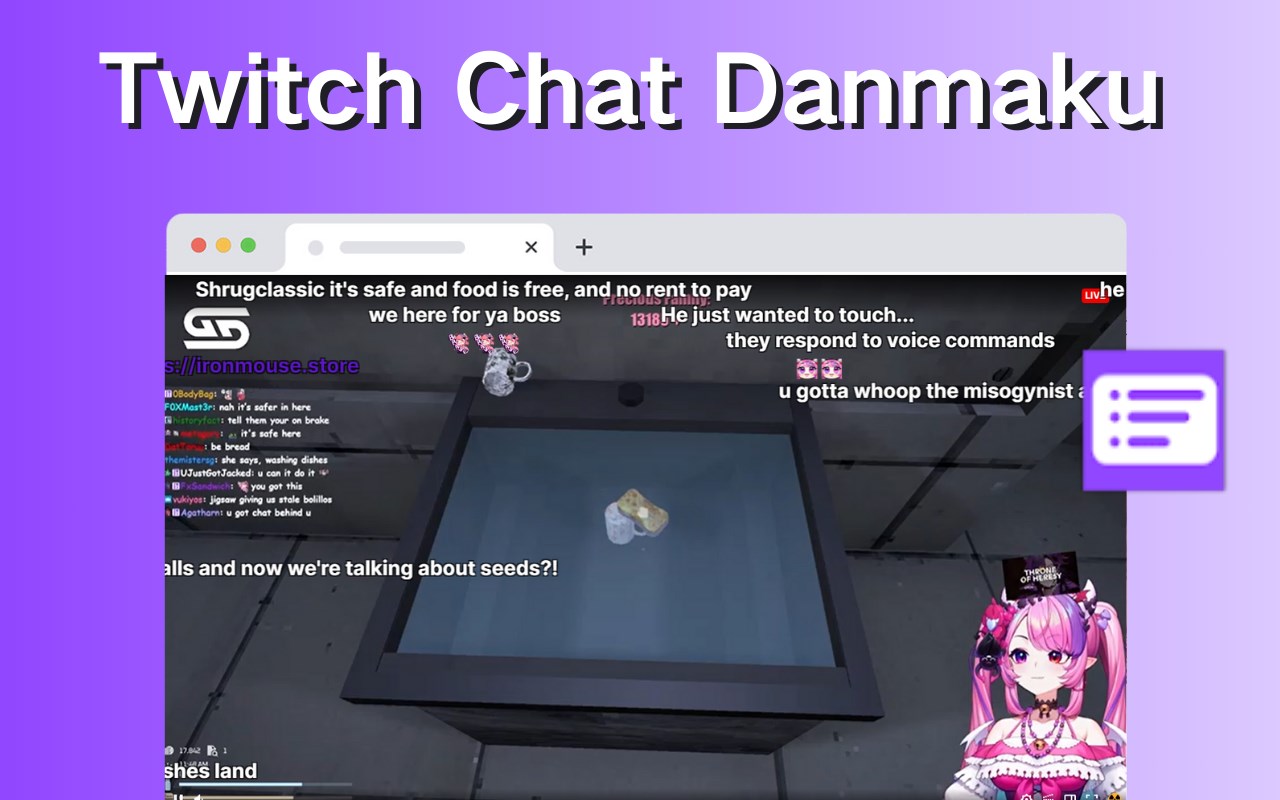 Twitch Danmaku(Like Niconico) - EasyComment