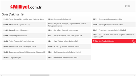 Milliyet screenshot 2