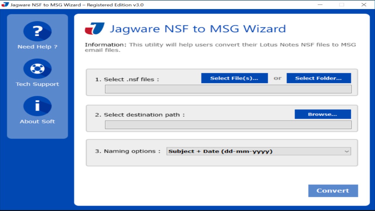 Snapshot 2 of Jagware NSF to MSG Converter