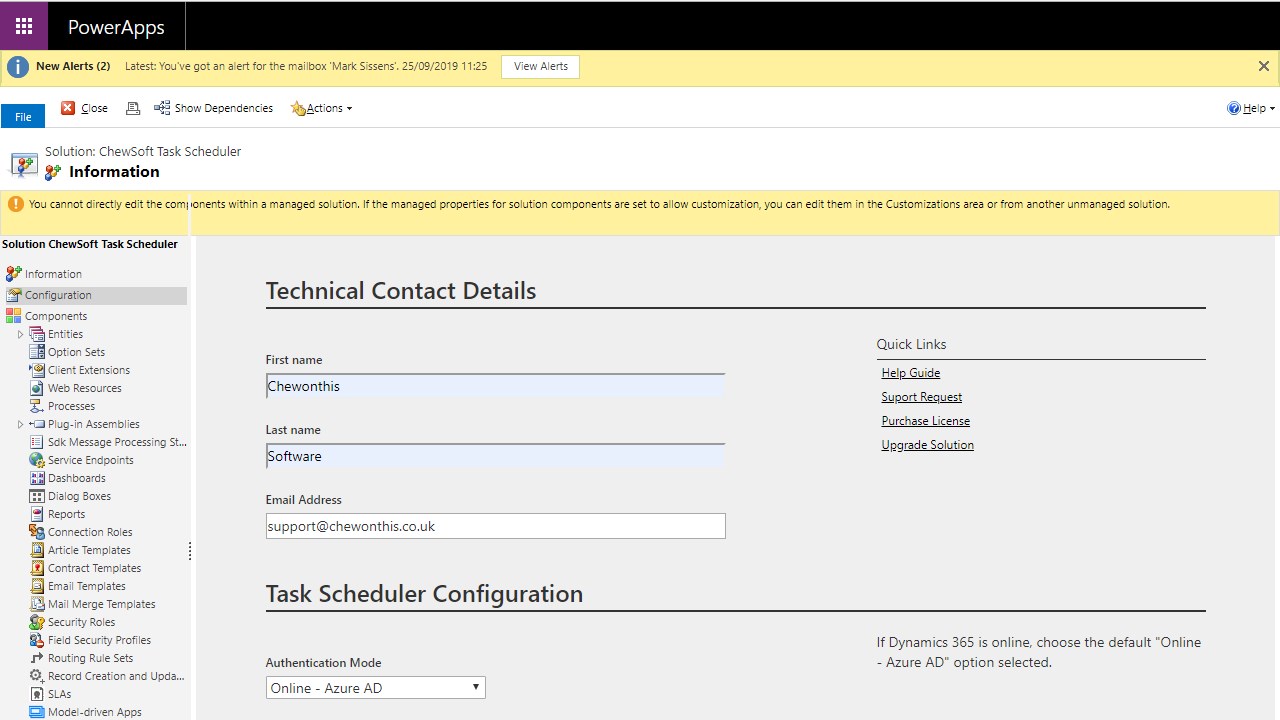 Snapshot 4 of Automated Task Scheduler for D365