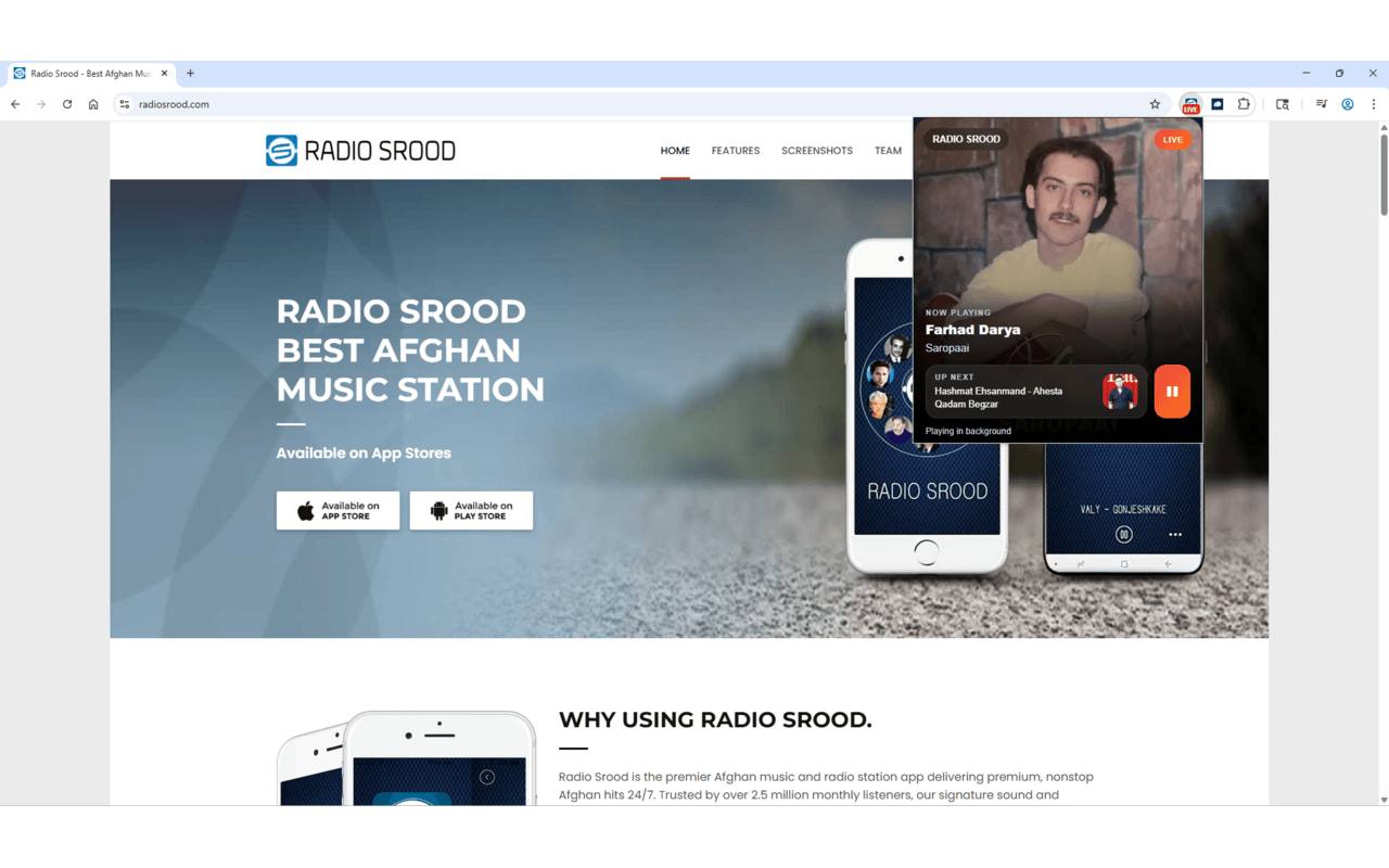 Radio Srood Mini Player
