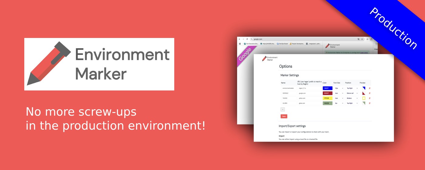 Environment Marker: Color-Coded Environment Labels