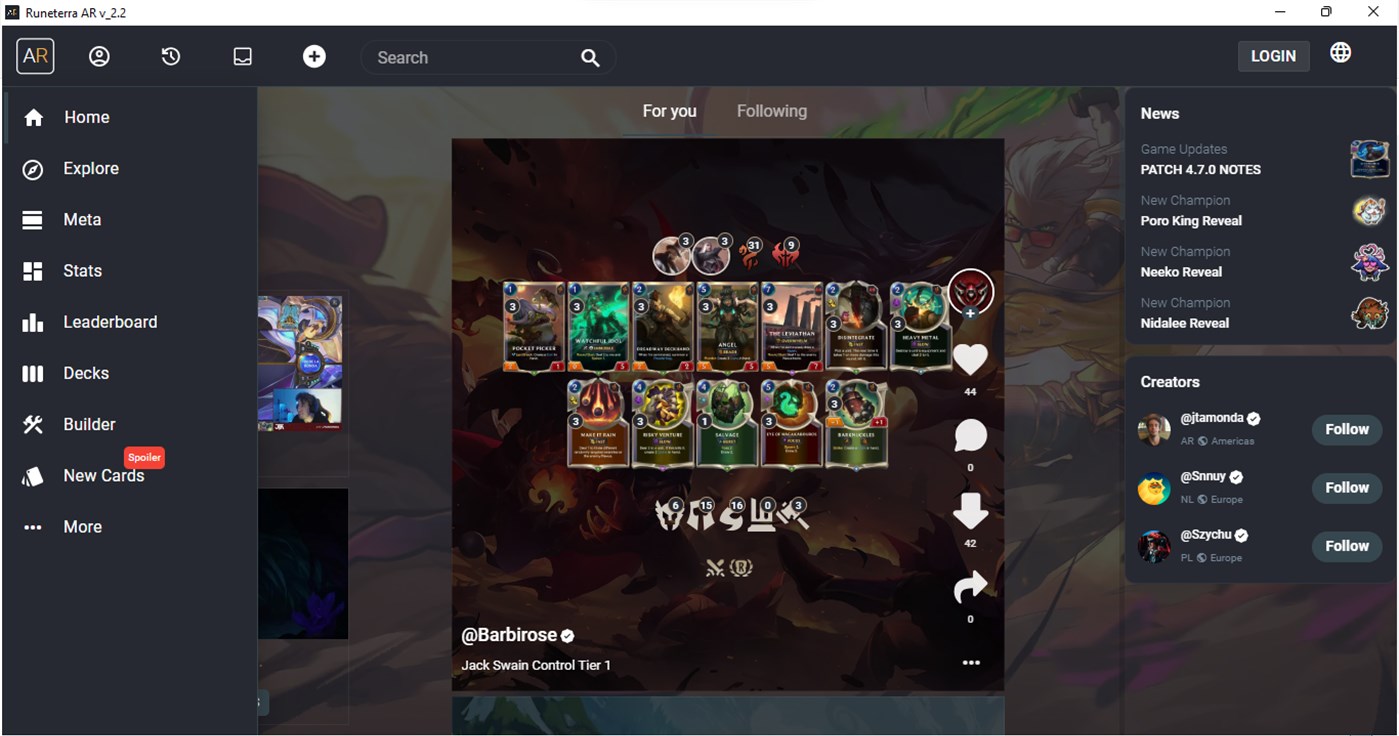 #1. Runeterra AR Tracker (Windows) Által: Program AR