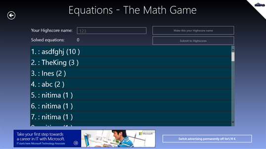 Gleichungen - Das Mathe-Spiel screenshot 3